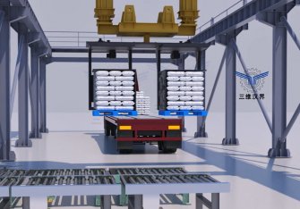 托盤(pán)翻轉(zhuǎn)全自動(dòng)裝車(chē)機(jī)的工作原介紹